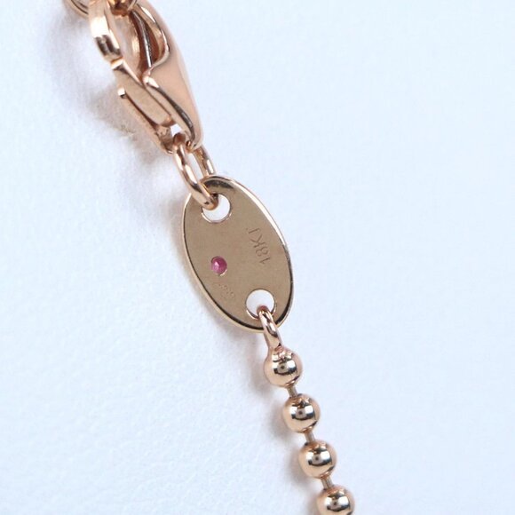 25782 Roberto Coin Love In Verona 18K Rose Gold Diamond Lapis Pendant - Picture 5 of 7